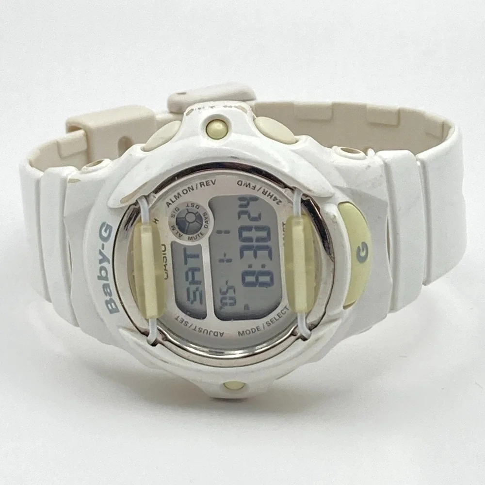 Casio Baby-G Womens Watch White Digital 3252 BG-169R World Time New Battery 8.5